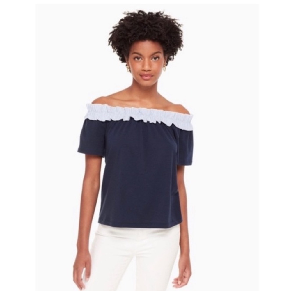 🌼5 For $25🌼 Kate Spade Navy Off-Shoulder Top Size S